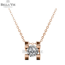 Swarovski Crystals Clarissa 18K Rose Gold Diamond Necklace - Her Jewellery