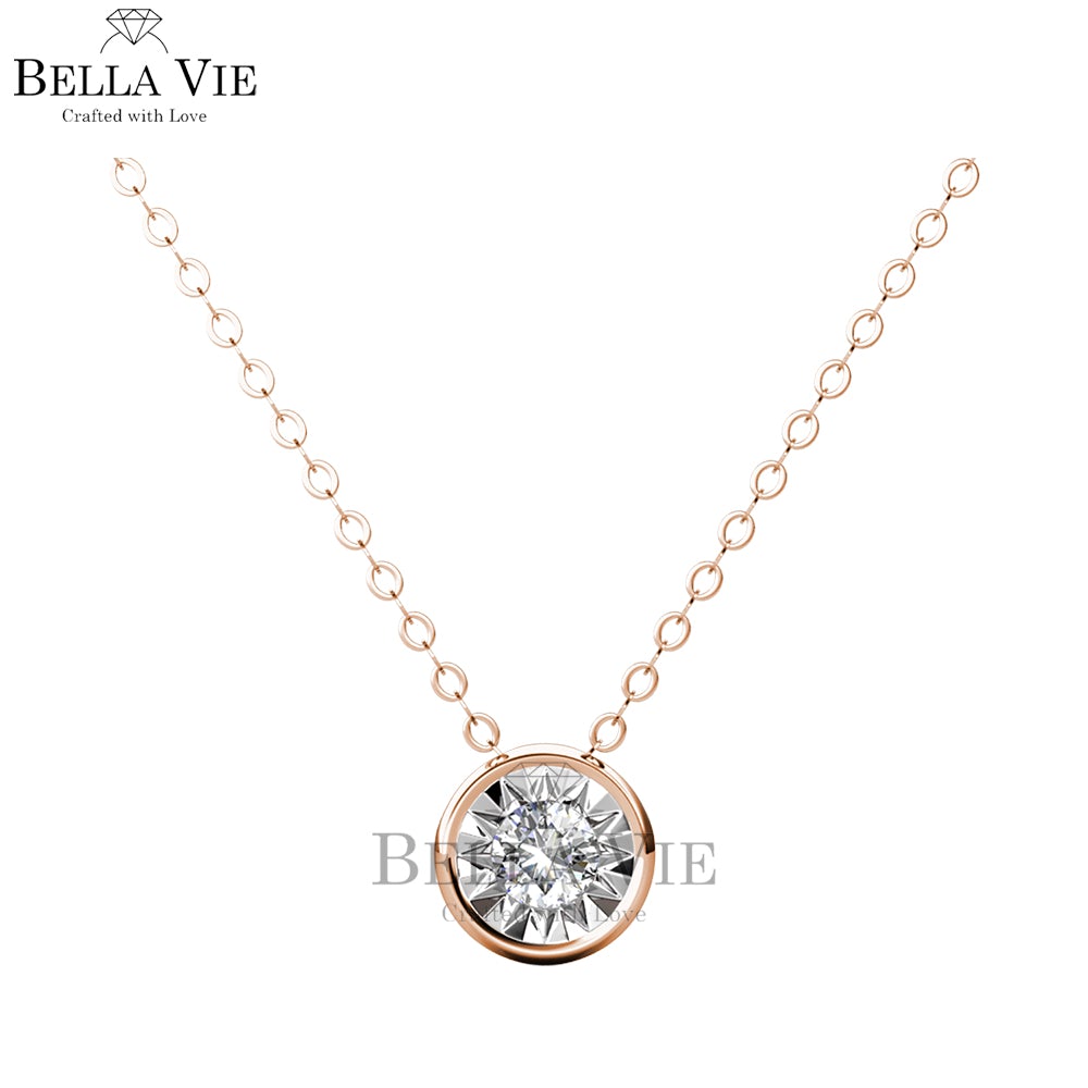 Swarovski Crystals Ellery 18K Rose Gold Diamond Necklace - Her Jewellery