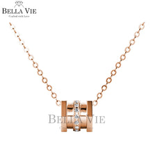 Swarovski Crystals Isadora 18K Rose Gold Diamond Necklace - Her Jewellery
