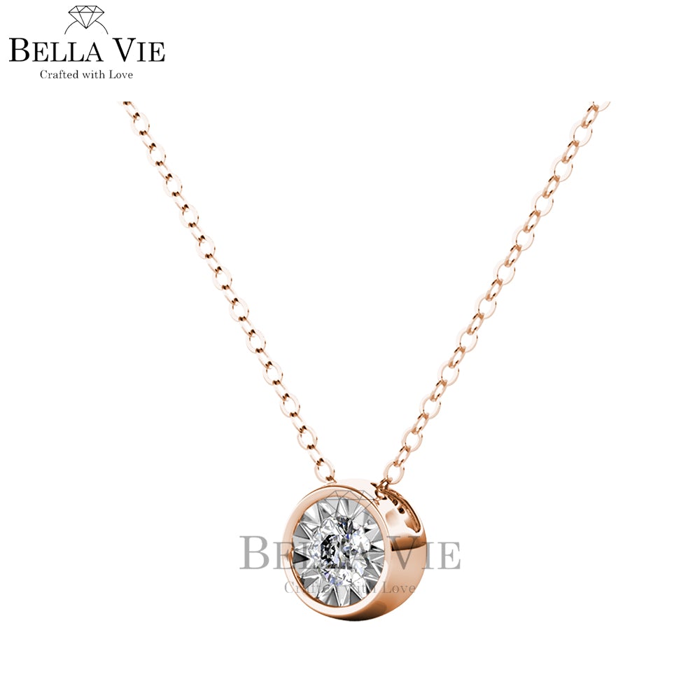 Swarovski Crystals Ellery 18K Rose Gold Diamond Necklace - Her Jewellery