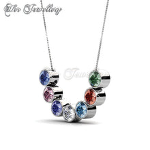 Swarovski Crystals 7 Days Pendants Set + 7 Days Moon Pendants Set - Her Jewellery