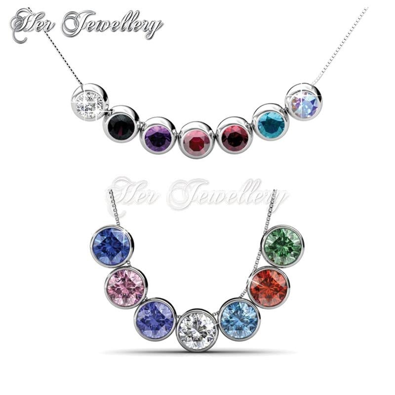 Swarovski Crystals 7 Days Pendants Set + 7 Days Moon Pendants Set - Her Jewellery