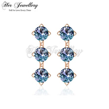 Triplet Drop Alexandrite Earrings