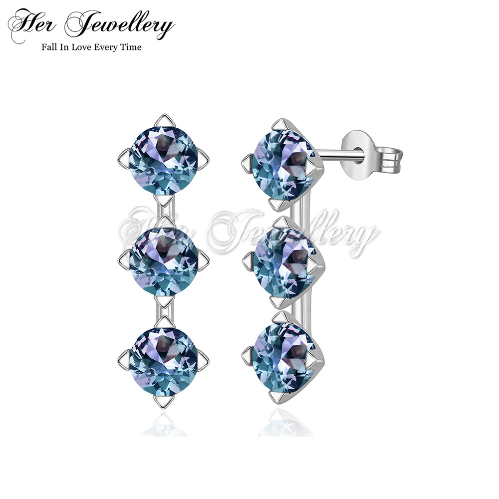 Triplet Drop Alexandrite Earrings