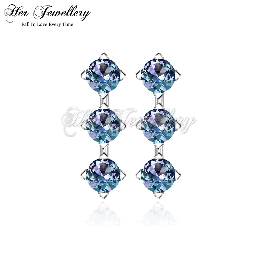 Triplet Drop Alexandrite Earrings