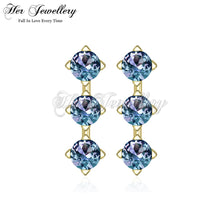 Triplet Drop Alexandrite Earrings