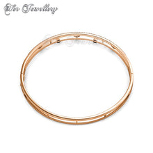 Swarovski Crystals Blossom Crystal Bangle (Rose Gold) - Her Jewellery