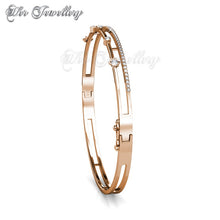 Swarovski Crystals Blossom Crystal Bangle (Rose Gold) - Her Jewellery