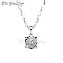 Swarovski Crystals Boat Wheel Pendant - Her Jewellery