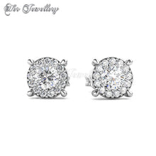 Swarovski Crystals Boat Wheel Earrings - Her Jewellery