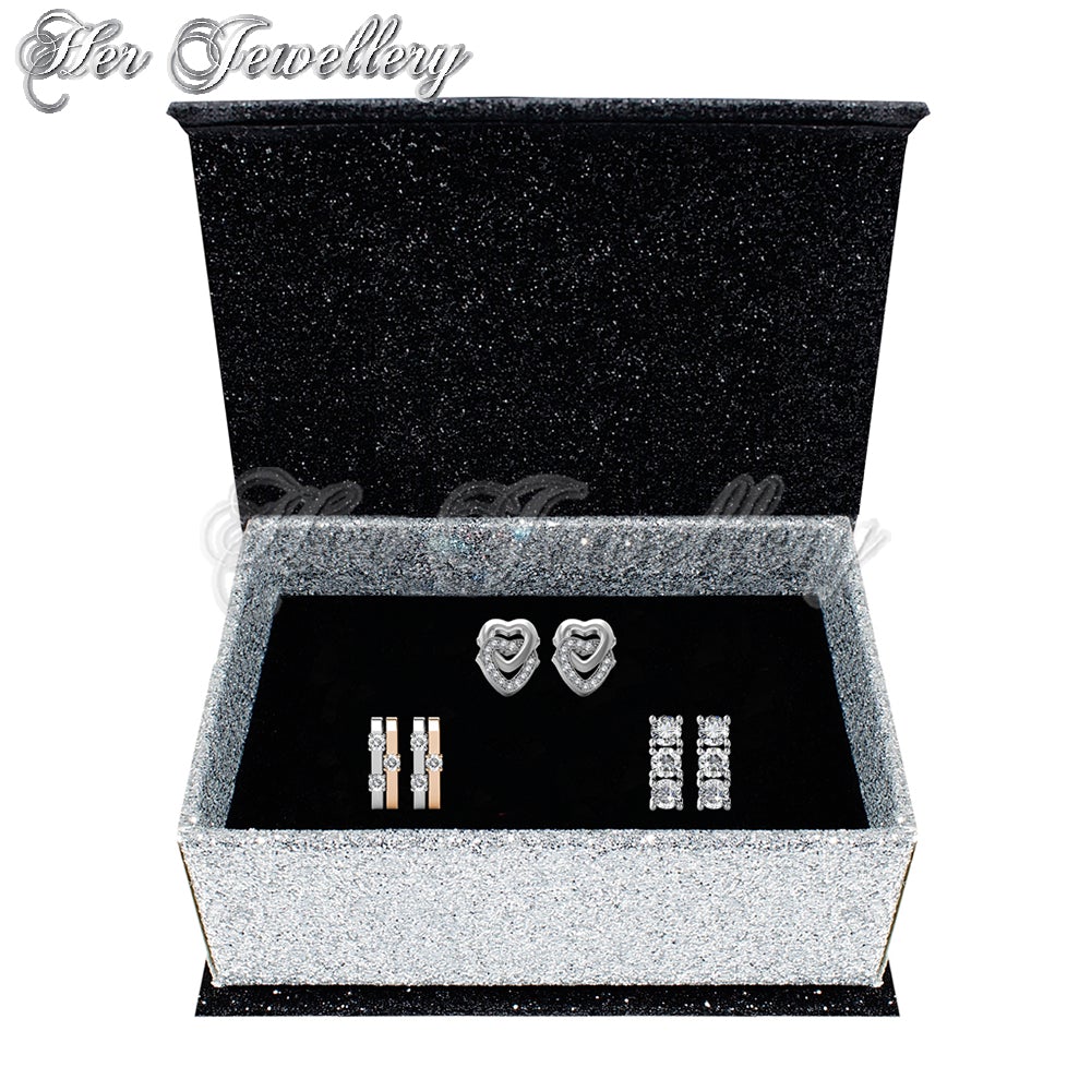 Bonding Heart Earrings Set