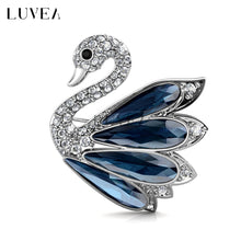 Elegant Crystal Swan Brooch