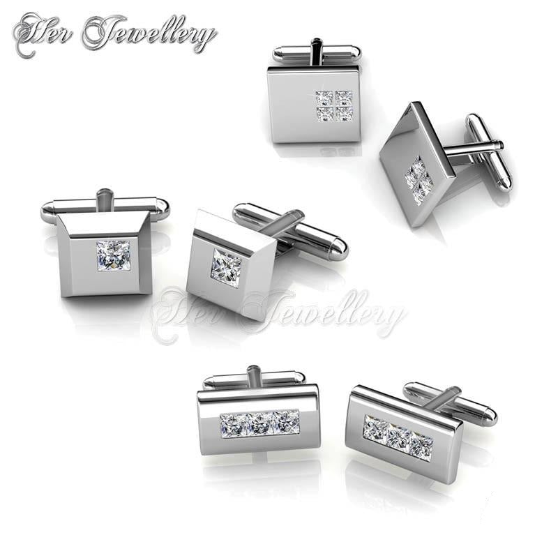 Swarovski Crystals Cufflink Bundle Set - Her Jewellery