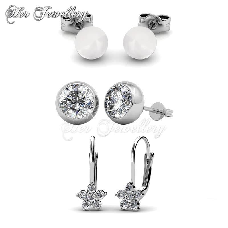 Swarovski Crystals Charlie Earrings Set - Her Jewellery