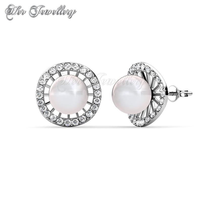 Swarovski Crystals Chloe Pearl Earrings - Her Jewellery