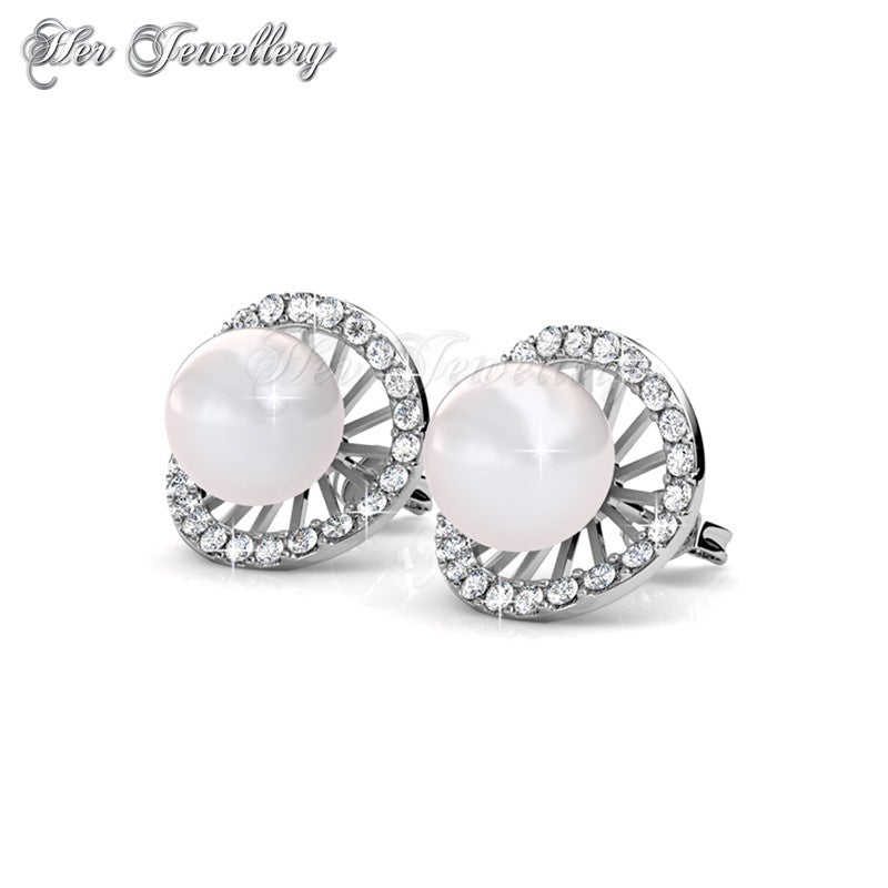 Swarovski Crystals Chloe Pearl Earrings - Her Jewellery