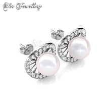Swarovski Crystals Chloe Pearl Earrings - Her Jewellery