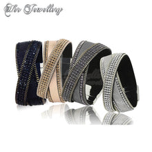 Swarovski Crystals Cross Wrap Bracelet - Her Jewellery