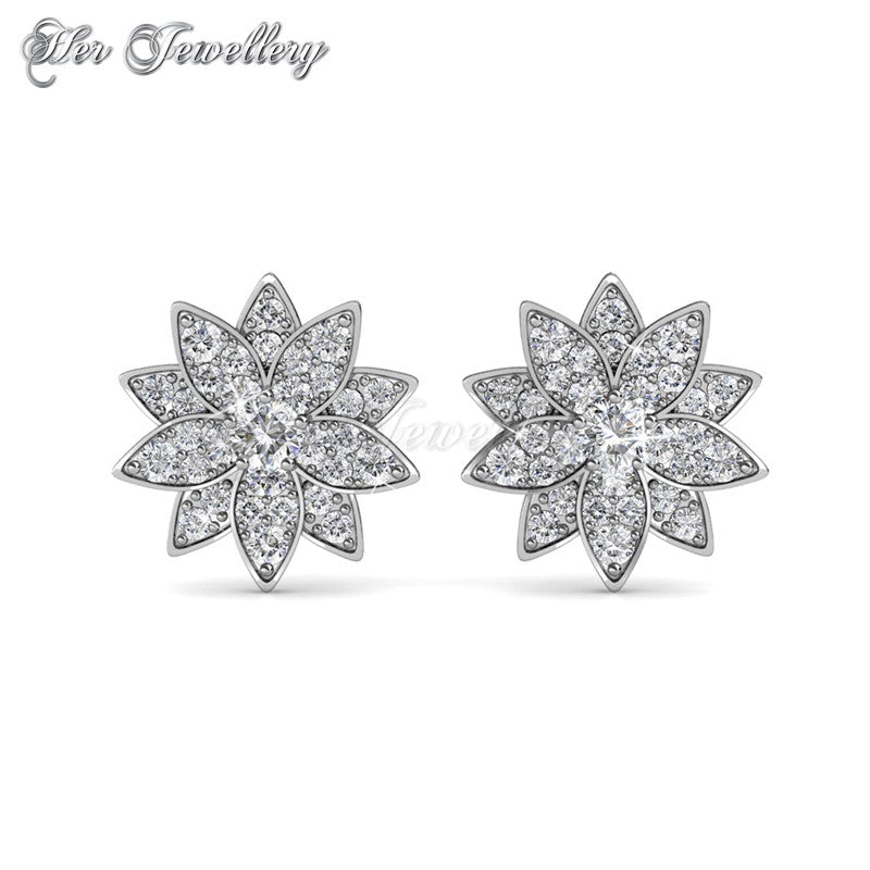 Swarovski Crystals Daisy Earrings‏ - Her Jewellery