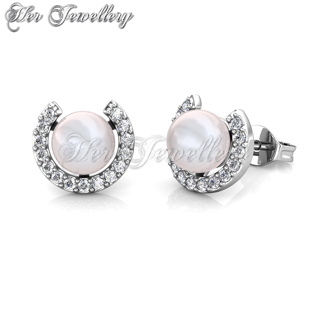 Crescent Pearl Earrings