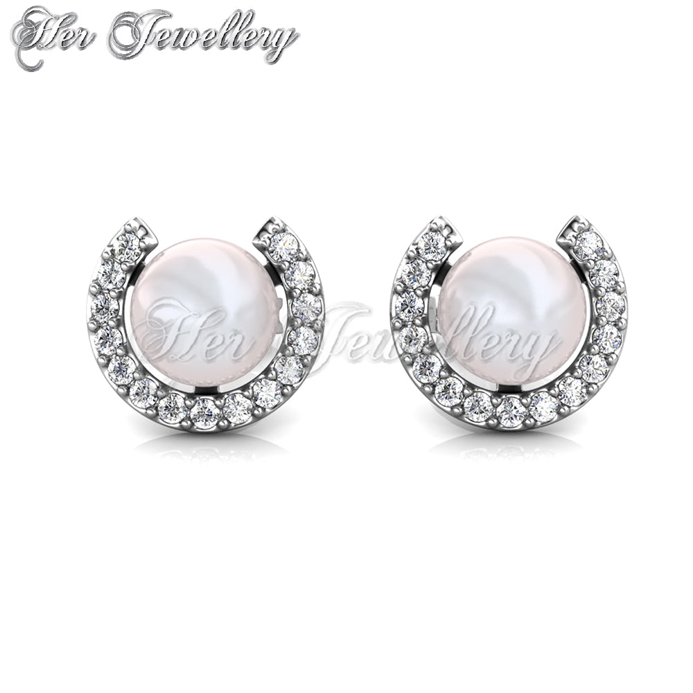 Crescent Pearl Earrings