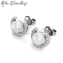 Crescent Pearl Earrings