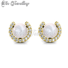 Crescent Pearl Earrings