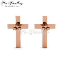 Crystal Cross Earrings