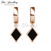 Dangling Diamond Hoop Earrings