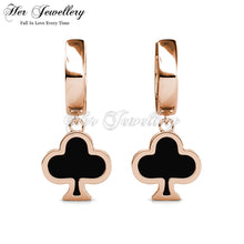 Dangling Club Hoop Earrings