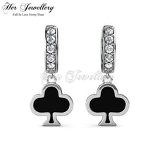 Dangling Club Hoop Earrings