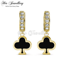 Dangling Club Hoop Earrings