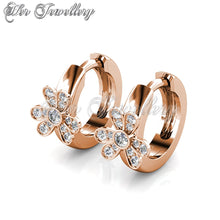 Flower Hoop Earrings