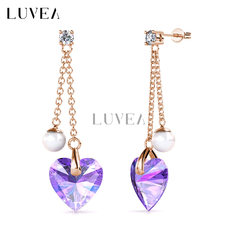 Pearl Heart Earrings