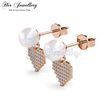 Pearly Pixel Love Earrings