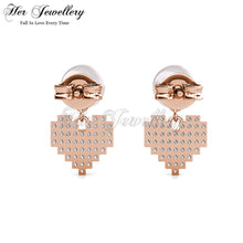 Pearly Pixel Love Earrings