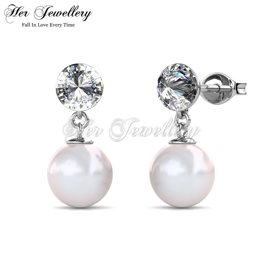 Simply Crystal Pearl Earrings