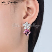Square Coral Earrings