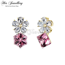 Square Coral Earrings