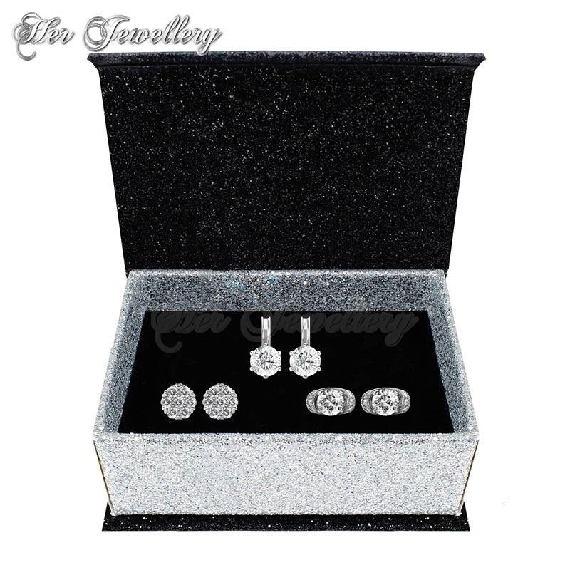 Swarovski Crystals Evelyn Earrings Set - Her Jewellery