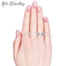 Swarovski Crystals Fraternal Bloom Ring - Her Jewellery
