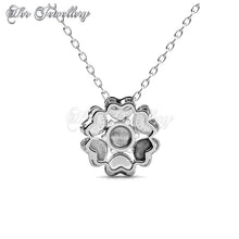 Swarovski Crystals Heart Petal Pendant - Her Jewellery