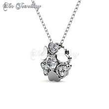 Swarovski Crystals Heart Petal Pendant - Her Jewellery