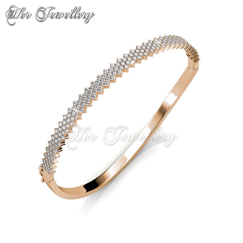 Swarovski Crystals Honey Bangle (Rose Gold) - Her Jewellery