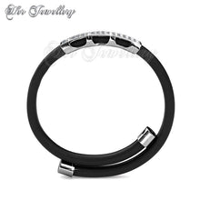 Swarovski Crystals Jill Leather Bracelet (Black) - Her Jewellery