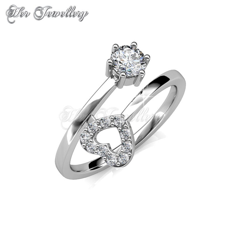 Swarovski Crystals Lasting Love Ring - Her Jewellery