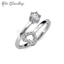 Swarovski Crystals Lasting Love Ring - Her Jewellery