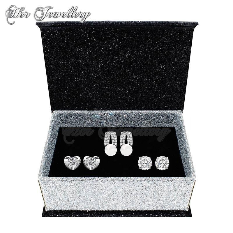 Swarovski Crystals Laurence Earrings Set - Her Jewellery