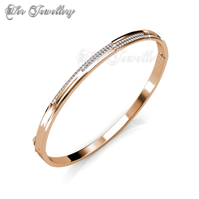 Swarovski Crystals Lecia Bangle (Rose Gold) - Her Jewellery