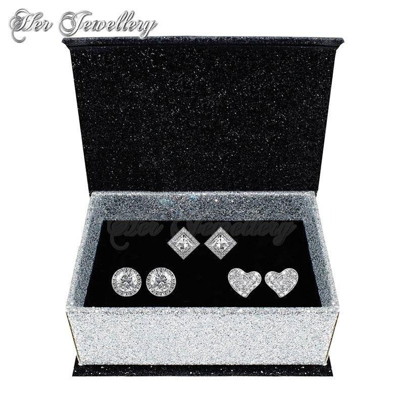 Swarovski Crystals Mavis Earrings Set - Her Jewellery